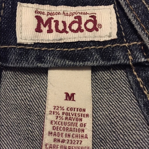 Mudd distressed short overalls bib M - Picture 7 of 7